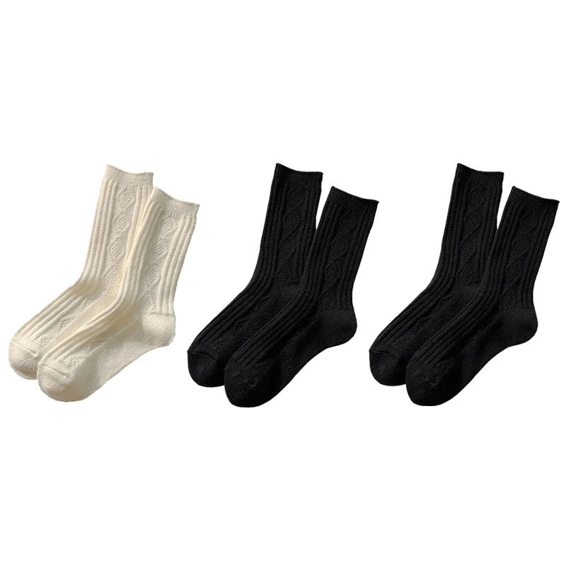 chaussettes femmes chaussettes chaudes d'hiver Lot de 3 paires de chaussettes en laine de cachemire pour femme, ensemble thermiq