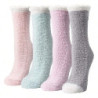 Chaussettes thermiques floues chaudes d'hiver pour femmes, chaussettes de couchage au sol de la maison, pantoufles de mode migno