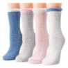 Chaussettes thermiques floues chaudes d'hiver pour femmes, chaussettes de couchage au sol de la maison, pantoufles de mode migno