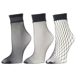 RMSWEETYCanon-Chaussettes résille noires pour femmes, sexy, nylon