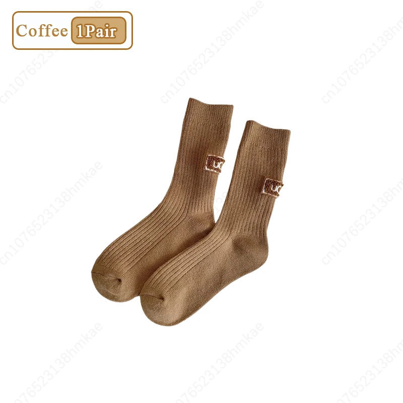 Chaussettes mi-mollet épaisses anti-froid pour femmes, chaussettes rembourrées chaudes, chaussettes de loisirs d'hiver, 1 paire,