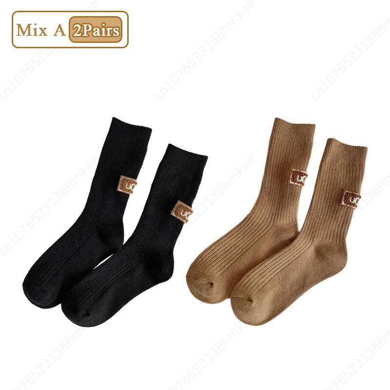 Chaussettes mi-mollet épaisses anti-froid pour femmes, chaussettes rembourrées chaudes, chaussettes de loisirs d'hiver, 1 paire,