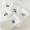 Chaussettes Rondes à Motif de Dessin Animé pour Femme et Fille, Mignonnes, Décontractées, Respirantes, à la Mode, Automne, 5/10 