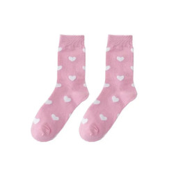 Chaussettes drôles en coton à motif de cœur rouge pour hommes et femmes, chaussettes d'équipage, chaussettes Street Tide Crew, c