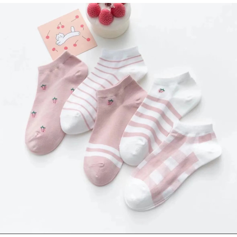 5 paires de chaussettes imprimées lettre chaussettes courtes sport confortables et respirantes chaussettes courtes pour femmes