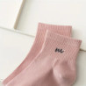 5 paires de chaussettes imprimées lettre chaussettes courtes sport confortables et respirantes chaussettes courtes pour femmes