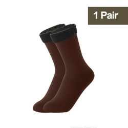 Chaussettes Thermiques Courtes en Laine de Cachemire pour Femme, Bottes de Neige en Velours, Épaisses, Chaudes, pour Hiver, 1/2/