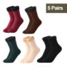 Chaussettes Thermiques Courtes en Laine de Cachemire pour Femme, Bottes de Neige en Velours, Épaisses, Chaudes, pour Hiver, 1/2/