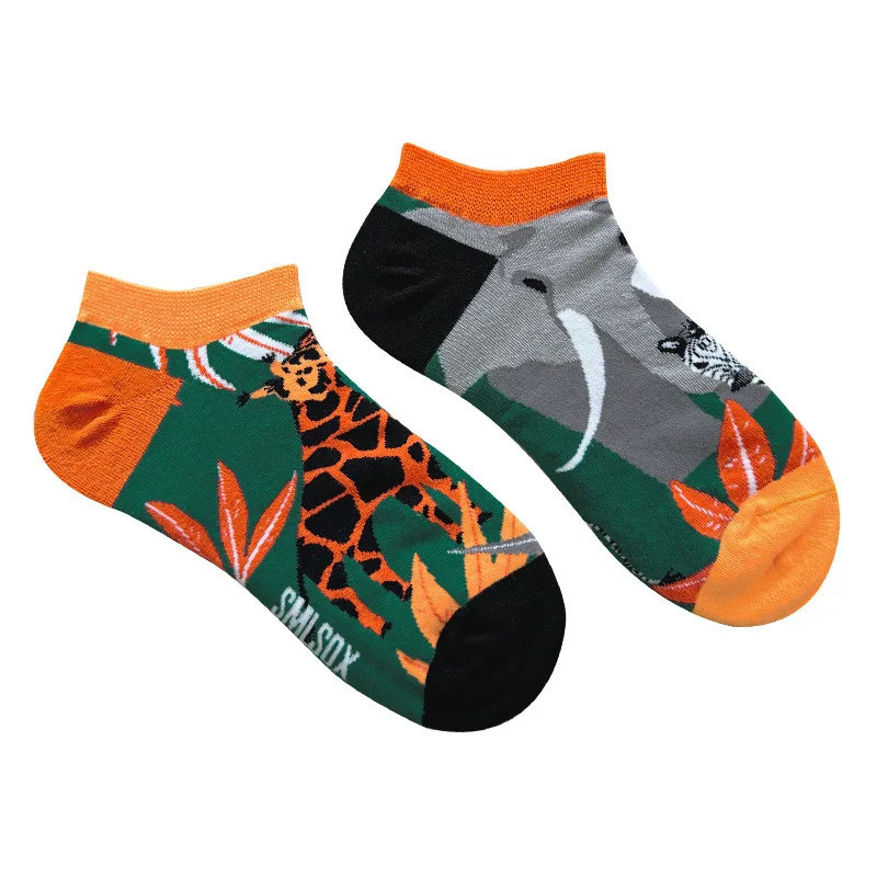 Chaussettes Courtes Colorées en Coton pour Homme et Femme, Animaux, Plantes, Tournesol, Décontracté, Rinçage, Cadeau d'Anniversa