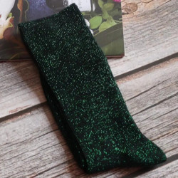 Chaussettes brillantes de style coréen pour femmes, chaussettes en soie argentée dorée, design de luxe, haute qualité, mode sexy