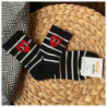 Chaussettes décontractées à pois rayés noirs et blancs, version coréenne, monochromatique, marée d'amour, sports, style ins, ten