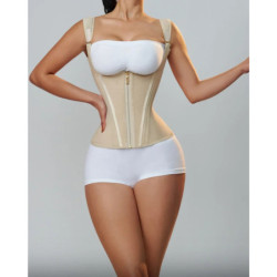 Fajas Colombianas-Corset Modelant le Corps pour Femme, Vêtement en saillie, Glace, Double Compression, Entraîneur de Taille, Fer