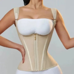 Fajas Colombianas-Corset Modelant le Corps pour Femme, Vêtement en saillie, Glace, Double Compression, Entraîneur de Taille, Fer