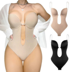 TUNIControl-Soutien-Gorge Intégral pour Femme, Combinaison de Batterie Dos aux, String, Sous-Vêtements Amincissants, Gaine