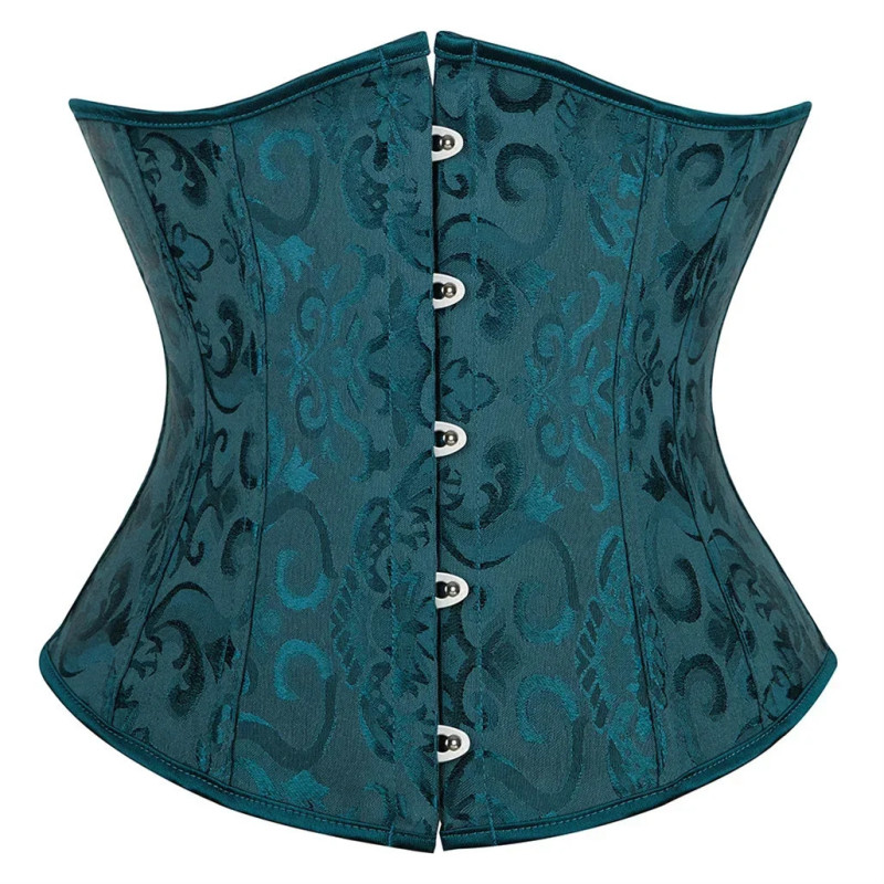 Corset Gothique à Fleurs pour Femme, Bustier Jacquard Sexy, Entraîneur de Taille, Costume de Carnaval, Grande Taille