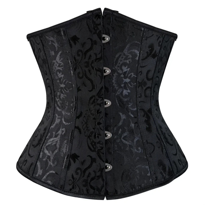 Corset Gothique à Fleurs pour Femme, Bustier Jacquard Sexy, Entraîneur de Taille, Costume de Carnaval, Grande Taille