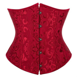 Corset Gothique à Fleurs pour Femme, Bustier Jacquard Sexy, Entraîneur de Taille, Costume de Carnaval, Grande Taille