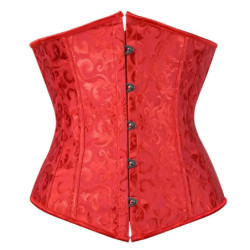 Corset Gothique à Fleurs pour Femme, Bustier Jacquard Sexy, Entraîneur de Taille, Costume de Carnaval, Grande Taille