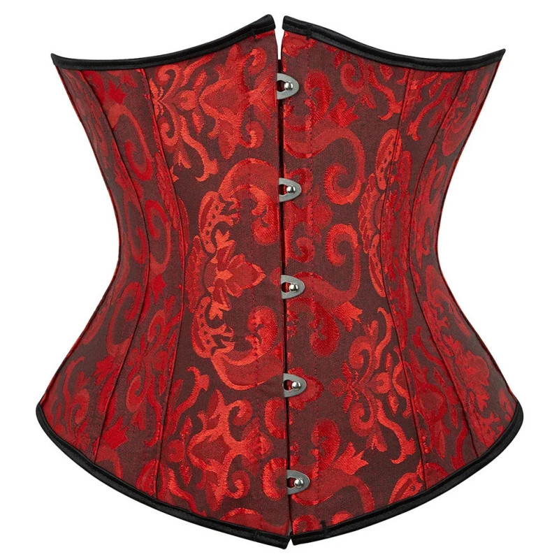 Corset Gothique à Fleurs pour Femme, Bustier Jacquard Sexy, Entraîneur de Taille, Costume de Carnaval, Grande Taille