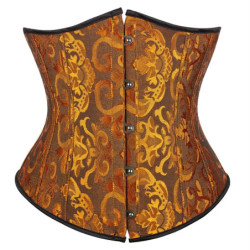 Corset Gothique à Fleurs pour Femme, Bustier Jacquard Sexy, Entraîneur de Taille, Costume de Carnaval, Grande Taille