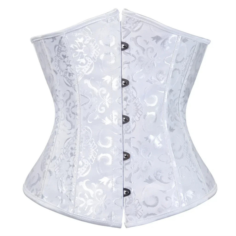 Corset Gothique à Fleurs pour Femme, Bustier Jacquard Sexy, Entraîneur de Taille, Costume de Carnaval, Grande Taille