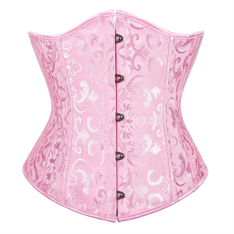 Corset Gothique à Fleurs pour Femme, Bustier Jacquard Sexy, Entraîneur de Taille, Costume de Carnaval, Grande Taille