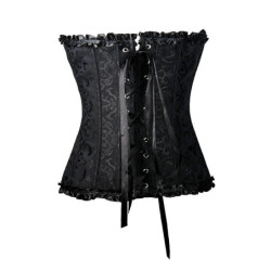 BurVogue-Corset à Lacets pour Femme, Sexy, Floral, Désossé, Overbust, Body Shaper, Bustier, Lingerie, Drum Shaper, Top