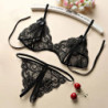 Lingerie sexy sans entrejambe pour femmes, costume de batterie creux, pyjama à entrejambe ouvert, sous-vêtements en dentelle en 