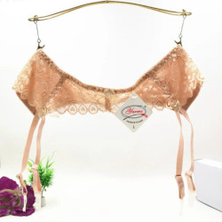 Porte-jarretelles en dentelle pour femmes, lingerie sexy, transparente, fermeture au dos, porte-jarretelles réglables pour bas, 