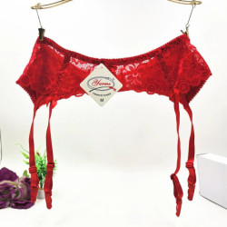 Porte-jarretelles en dentelle pour femmes, lingerie sexy, transparente, fermeture au dos, porte-jarretelles réglables pour bas, 