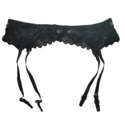 Porte-jarretelles en dentelle pour femmes, lingerie sexy, transparente, fermeture au dos, porte-jarretelles réglables pour bas, 