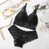 Ensemble de sous-vêtements en dentelle sexy pour femmes, soutien-gorge sans fil sans couture, ensembles de soutien-gorge et culo