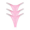 String sexy en dentelle pour femme, sous-vêtement floral, culotte taille basse, deux brillants, string environnemental, conforta