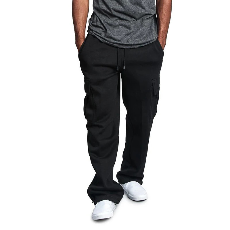 Viser de survêtement coupe droite pour hommes, joggeurs pour le sport et le streetwear, proximité Wstring, pantalons longs, pant