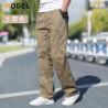 Pantalon cargo décontracté en coton pour hommes, vêtements de travail, joggeurs d'escalade, pantalons de survêtement, zones bre,