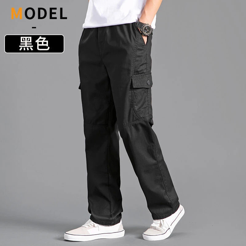 Pantalon cargo décontracté en coton pour hommes, vêtements de travail, joggeurs d'escalade, pantalons de survêtement, zones bre,