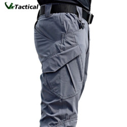 Pantalon cargo élastique à...