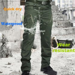 Pantalon cargo élastique à poches multiples pour hommes, pantalon amincissant, militaire, urbain, piedmont keepitcal, fjMen, 5XL