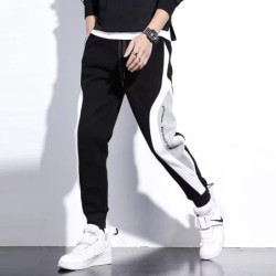 Pantalon de survêtement noir Hip Hop pour homme, Jogger de proximité, Wstring, Mode, Confortable, FJMale, Décontracté, Taille él