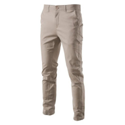 AIOPESON coton décontracté Hommes Pantalons Couleur unie Coupe ajustée Pantalons pour hommes Nouveau Printemps Automne Haute qu