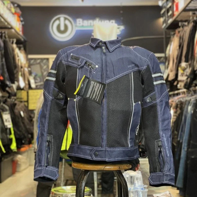 KOMINE JK006-Veste de Moto en Denim Respirant, Vêtement de Course en Maille, Haute Performance, Dstress02/10/2018