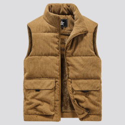 Gilets de l'armée à col montant pour hommes, glaçure chaude, vêtements épais, veste d'hiver, sourire masculin