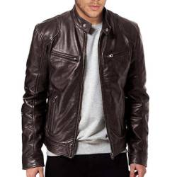 Blouson d'automne en cuir...