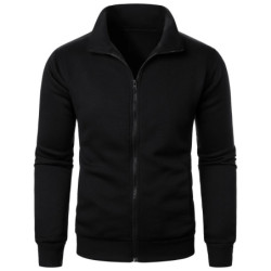 Cardigan de sport à fermeture éclair pour hommes, manteau à capuche Stand UR, cardigan monochrome, décontracté