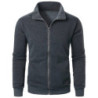 Cardigan de sport à fermeture éclair pour hommes, manteau à capuche Stand UR, cardigan monochrome, décontracté