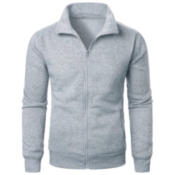 Cardigan de sport à fermeture éclair pour hommes, manteau à capuche Stand UR, cardigan monochrome, décontracté