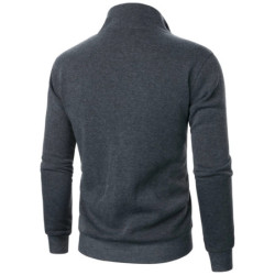 Cardigan de sport à fermeture éclair pour hommes, manteau à capuche Stand UR, cardigan monochrome, décontracté