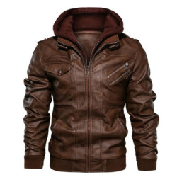 KB-Blouson d'automne en cuir PU pour homme, veste de motard décontractée, taille EU SA722