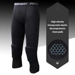 Pantalon de sport court rembourré pour homme, leggings de course, jogging, élastique, compression, pantalon de survêtement, foot