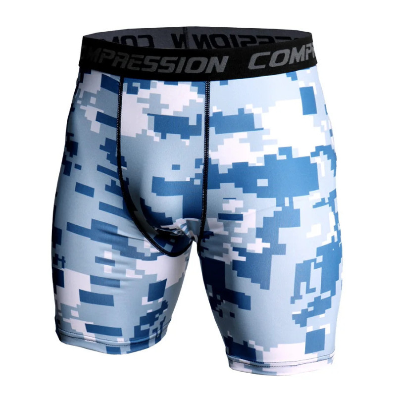 CamSolomon-Short de compression élastique imprimé 3D pour homme, vêtement moulant de musculation, de gym, de sport et de course